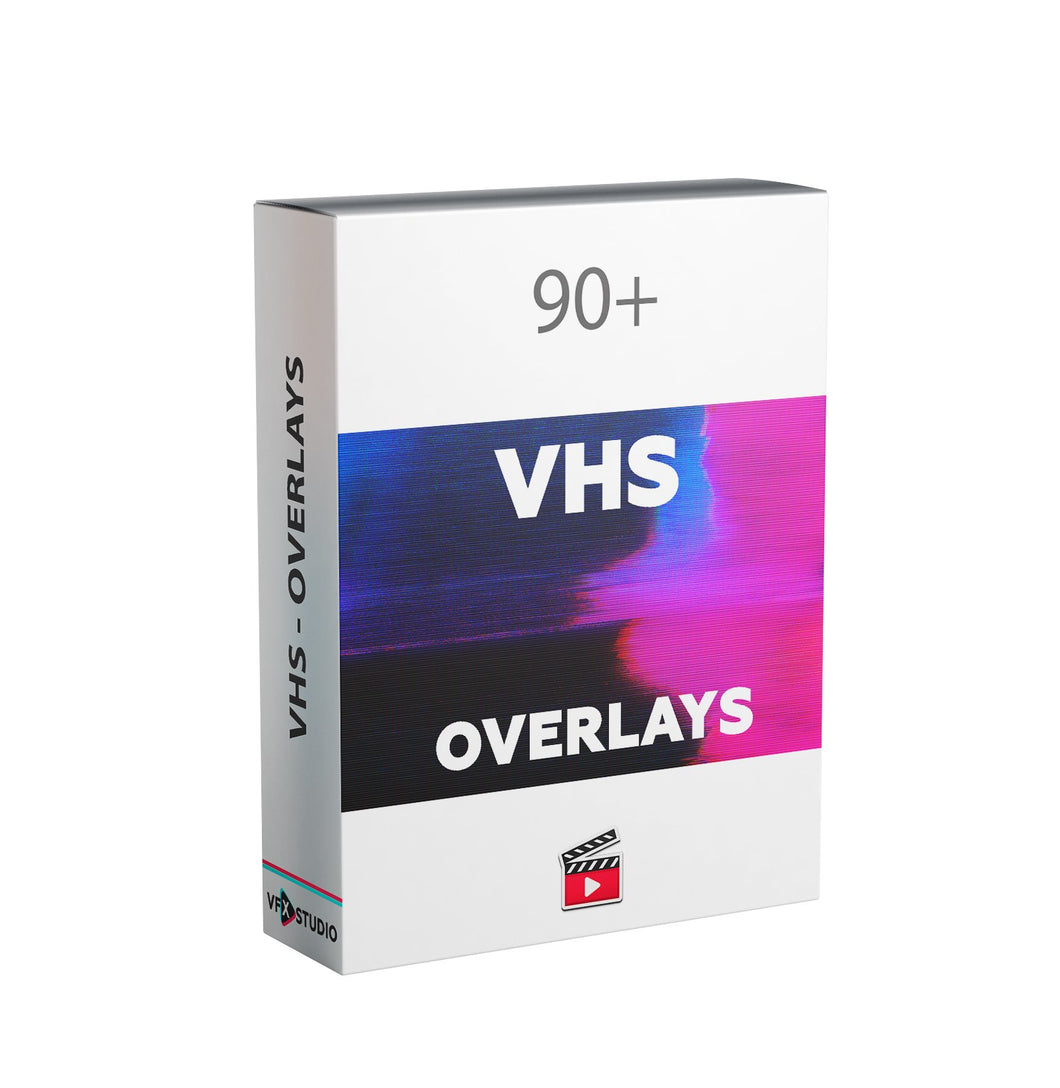 90+ VHS: Glitch and Other 4k Overlays Pack